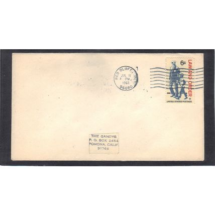 Cover 1343 6c Law and Order (No Cachet-Label/A) CV41458