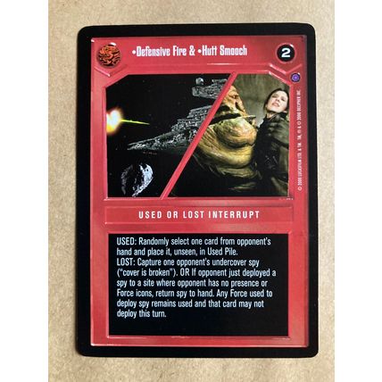 Star Wars CCG: Reflections II Limited # Defensive Fire & Hutt Smooch (A) dark