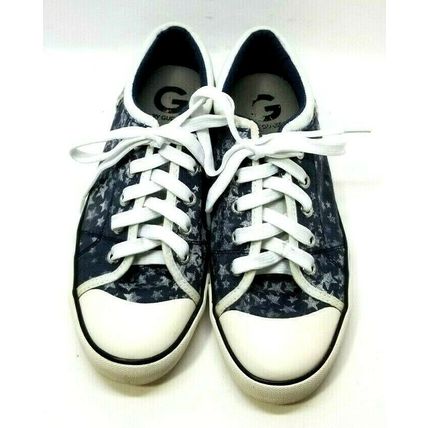 G by Guess Gray w/ Stars Fabric Upper Sneakers Size 7 Women's Lace-up Shoes (GG2