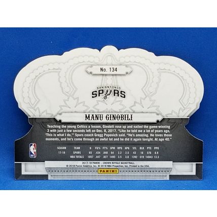 2017-18 Crown Royale #134 Manu Ginobili