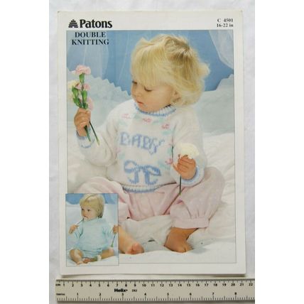 1991 Patons 4501 baby sweaters, DK
