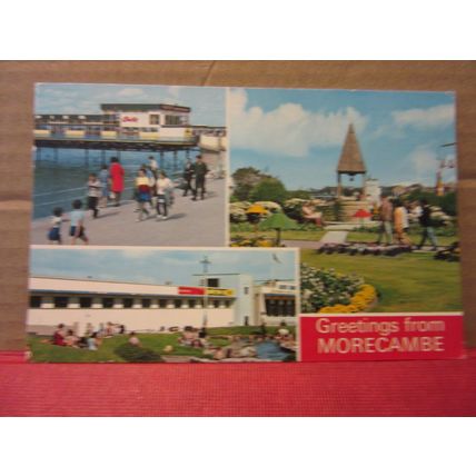 multiview, MORECAMBE , Lancashire used postcard by E T W Dennis. 1978 pm #