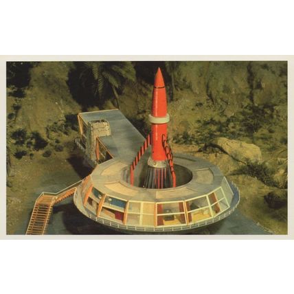 Thunderbirds 3 Craft in Tracy Villa's Roundhouse TV Show Postcard