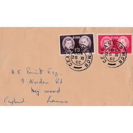 IRELAND 1962 DEATH CENT O'DONOVAN & O'CURRY SET 2 SG189-190 FIRST DAY COVER