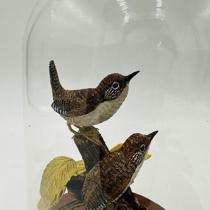 Wood House Wren Bird Signed By Artist William B # 30 Vintage Hand Carved