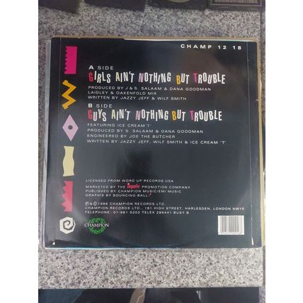D.J. Jazzy Jeff & Fresh Prince – Girls Ain't Nothing But Trouble (12" Single)