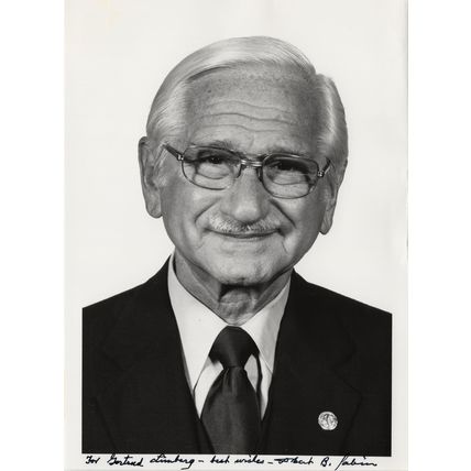 Albert Bruce Sabin of Polio Vaccine Large Hand Signed Photo
