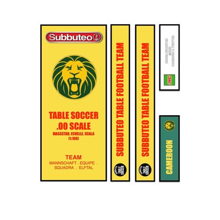 Table Football Subbuteo Box Label Cameroon 2008 away