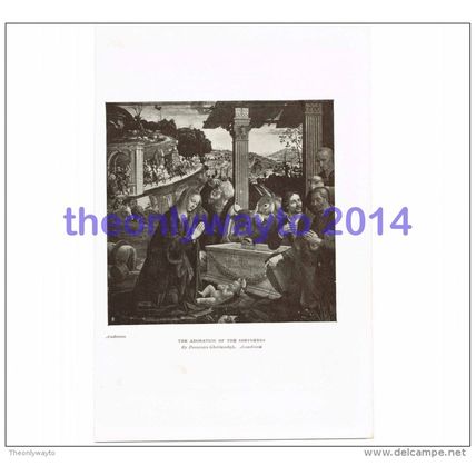 Adoration of the Shepherds, Academia, Florence, Italy, Book Illustration, 1908