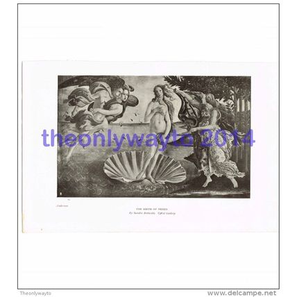 Birth of Venus, Uffizi, Florence, Tuscany, Italy, Book Illustration (Print) 1908