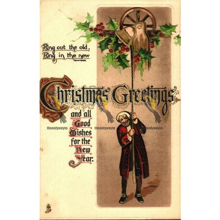 Christmas Greetings, 5633 Christmas Series, Tucks, Embossed Postcard, 1900s