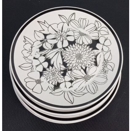 Vintage Pristine 1960's A2037 Set of 5 Salad Plates Mikasa Cera-Stone Made Japan