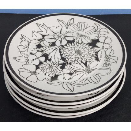 Vintage Pristine 1960's A2037 Set of 5 Salad Plates Mikasa Cera-Stone Made Japan