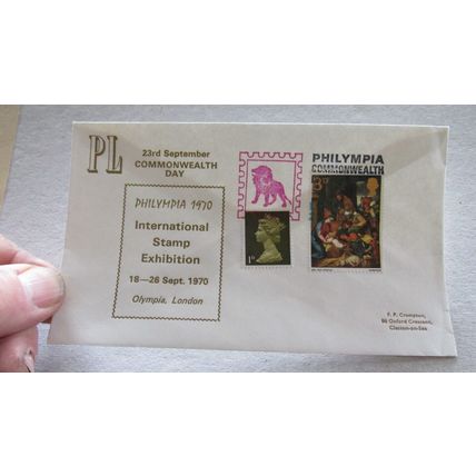 1970 Cover - Philympia Stamp Exhibition - Christmas 3d