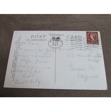 Valentines Postcard - Bridlington Boating lake - Artist E.W Trick / A1923
