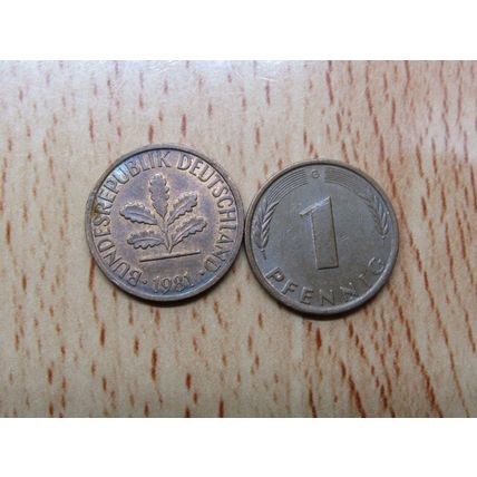 1981g 1 Pfennig Germany Coin