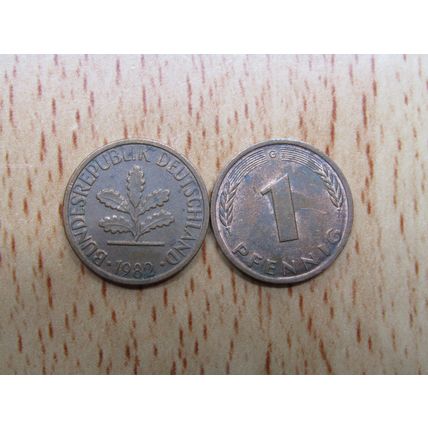 1982g 1 Pfennig Germany Coin