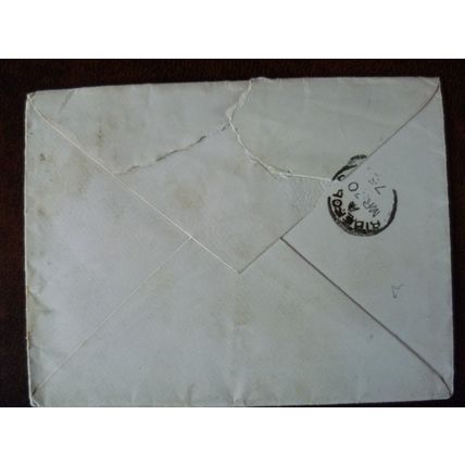 1875 GB QV 1d Red stamp 175 HA duplex cover Cheltenham Bideford Tagert