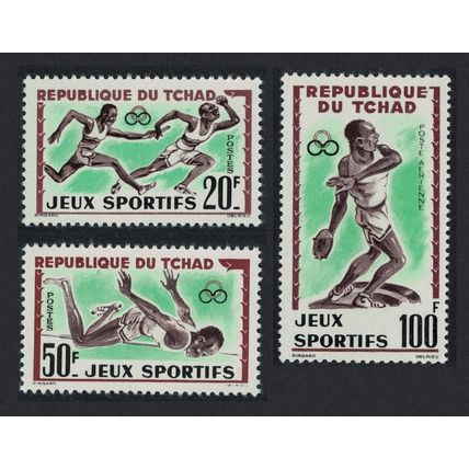 Chad Relay Discus High-jumping Sports 3v 1962 MNH SG#89-91