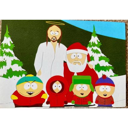 South Park Gang Jesus Christmas Card by Portico RARE