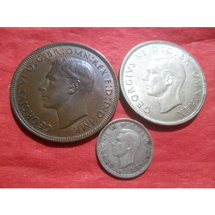 1939 George VI coins.