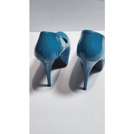 Woman's Blue Stiletto pumps heels round Size 8 "Charlotte Russe"