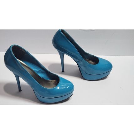 Woman's Blue Stiletto pumps heels round Size 8 "Charlotte Russe"