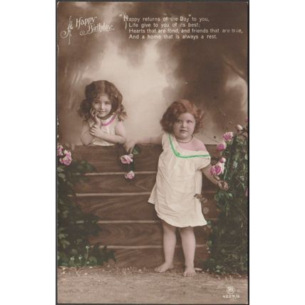 A Happy Birthday, 1914 - Carlton RP Postcard