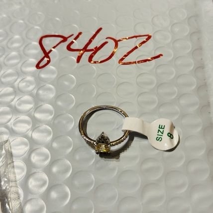 NIB Bomb Party Sz8 BP Ring RBP5536 Regal Arrow Lemon CZ Rhodium Pl