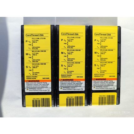 SANDVIK 266RL-16MM01F200E 1135 *60 ISO-2.0 INT R CoroThread 266, 1box=10pcs New