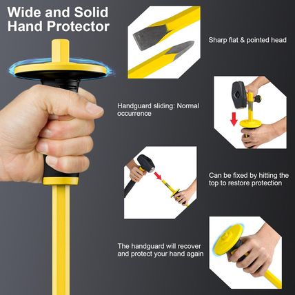 INCLY 7 Pcs Geology Rock Pick Equipment Kit, 3Lb Sledge &32 Oz Rock Hammer with