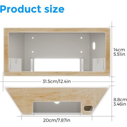Starlink Router Gen 3 Mount, Wood Grain Starlink Router Wall Mount Box with Star