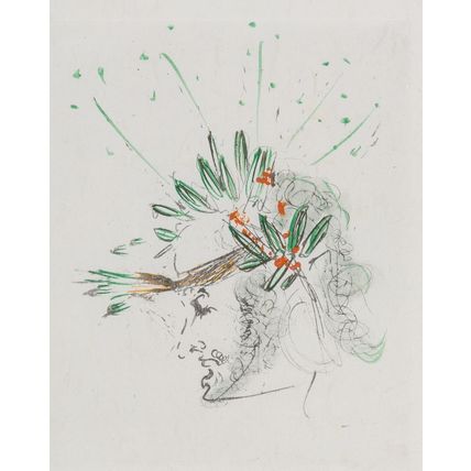 Salvador Dalí (1904-1989). Le Poéte, from Fantômes, 1968. Poster Canvas Movie Fi