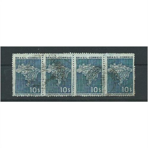 brazil stamp strip of 4 watermark inverted sg635 $10