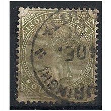 India 1890 SG96 4a Slate-Green Fine Used .. .