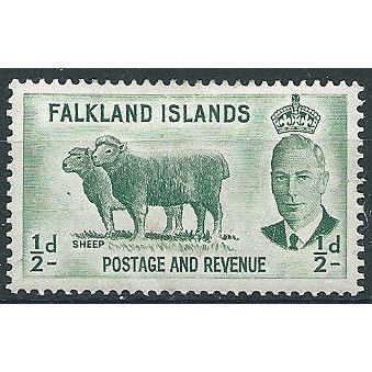 Falkland Islands 1952 SG172 1/2d Green Mounted Mint ... .