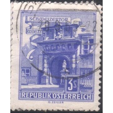 Austria 1957 - SG1313 - 3s blue - "Swiss Portal" Imperial Palace, Vienna - used