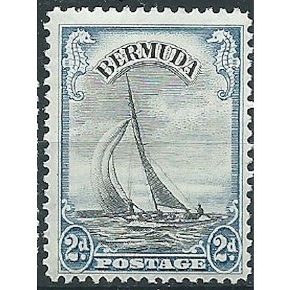 Bermuda 1936 SG101 2d Black & Pale Blue Mounted Mint . ..