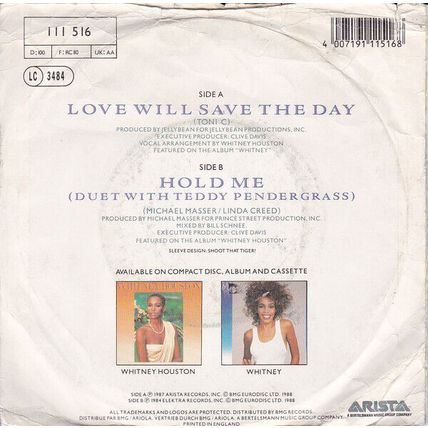 Whitney Houston - Love Will Save The Day 7", Single Mint (M)