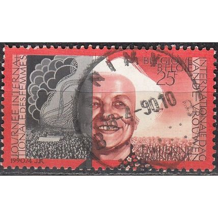 Belgique 1990 Michel 2412 O Cote (2008) 0.75 € Emilienne Brunfaut Syndicaliste
