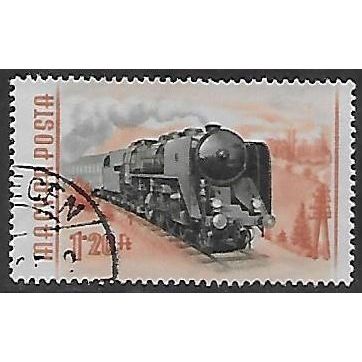 Hungary Mi 1457: 1 Ft. 20 olive-brown/black Steam Locomotive