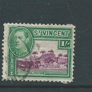 st.vincent stamps sg156 used sg 156 1/- 1938