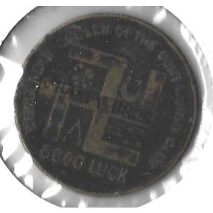 Brooklyn Varnish MFG Good Luck Medal Swastika VF