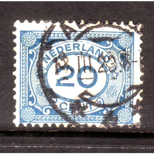 NETHERLANDS 1921 SG 244 20c BLUE FINE USED #7