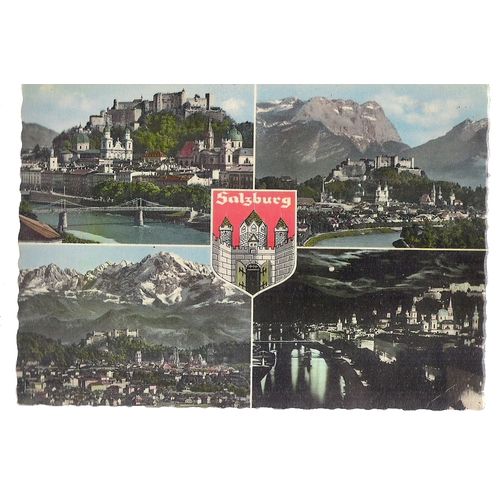 SALZBURG, multiview . ,unused vintage postcard =