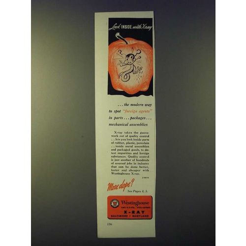 1943 Westinghouse X-Ray Ad - Look inside with X-ray
