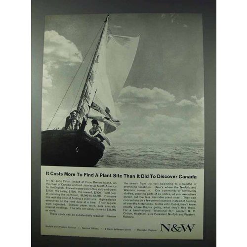 1963 Norfolk and Western Railway Ad - Find Plant Site