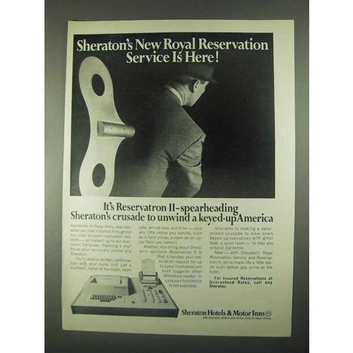 1967 Sheraton Hotels Ad - Royal Reservation Service