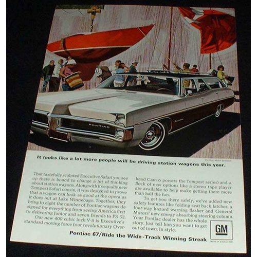 1967 Pontiac Executive Safari Wagon Ad, NICE!