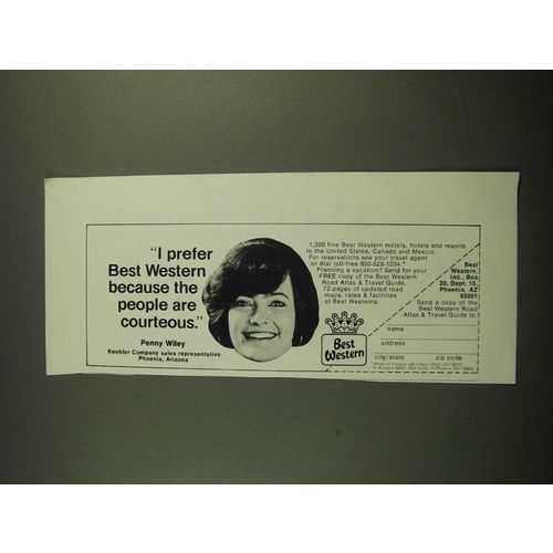 1975 Best Western Motels Ad - People Are Courteous